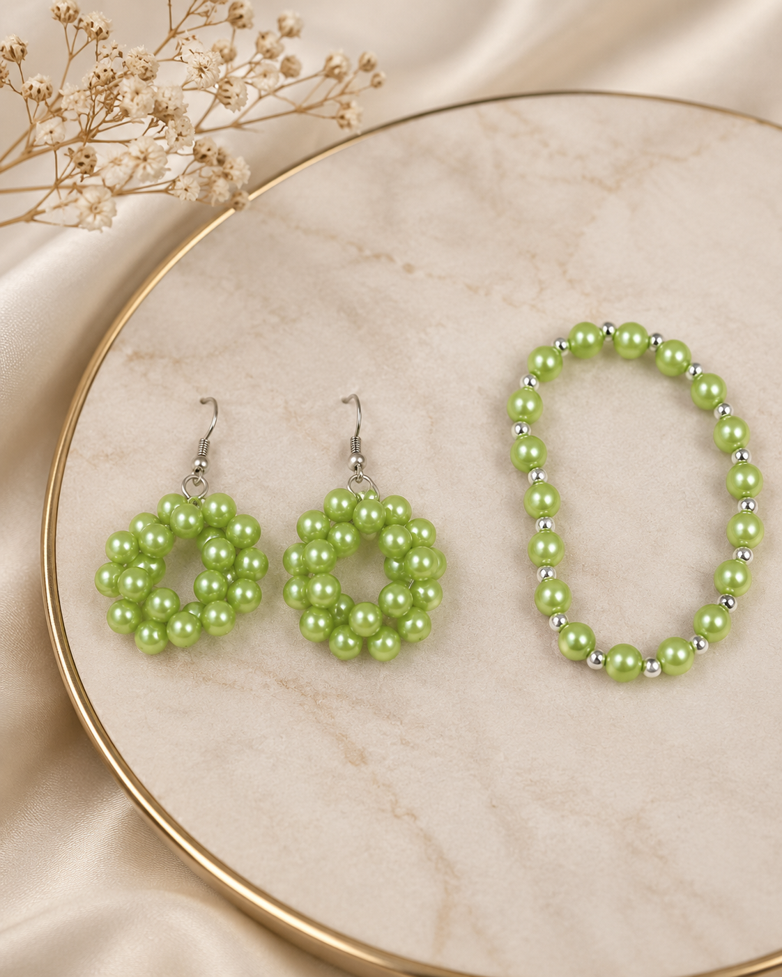 Conjunto green beads